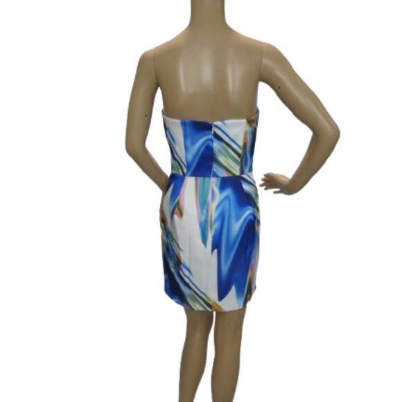 Bebe Strapless Tie Dye Brushstroke Bodycon Dress - Picture 5 of 6